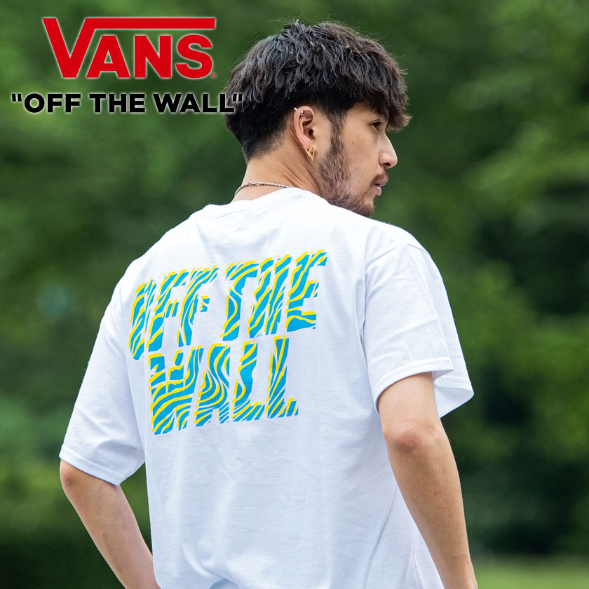 VANS(バンズ)ネオンカラーバックプリントクルーネック半袖Tシャツ/全2色