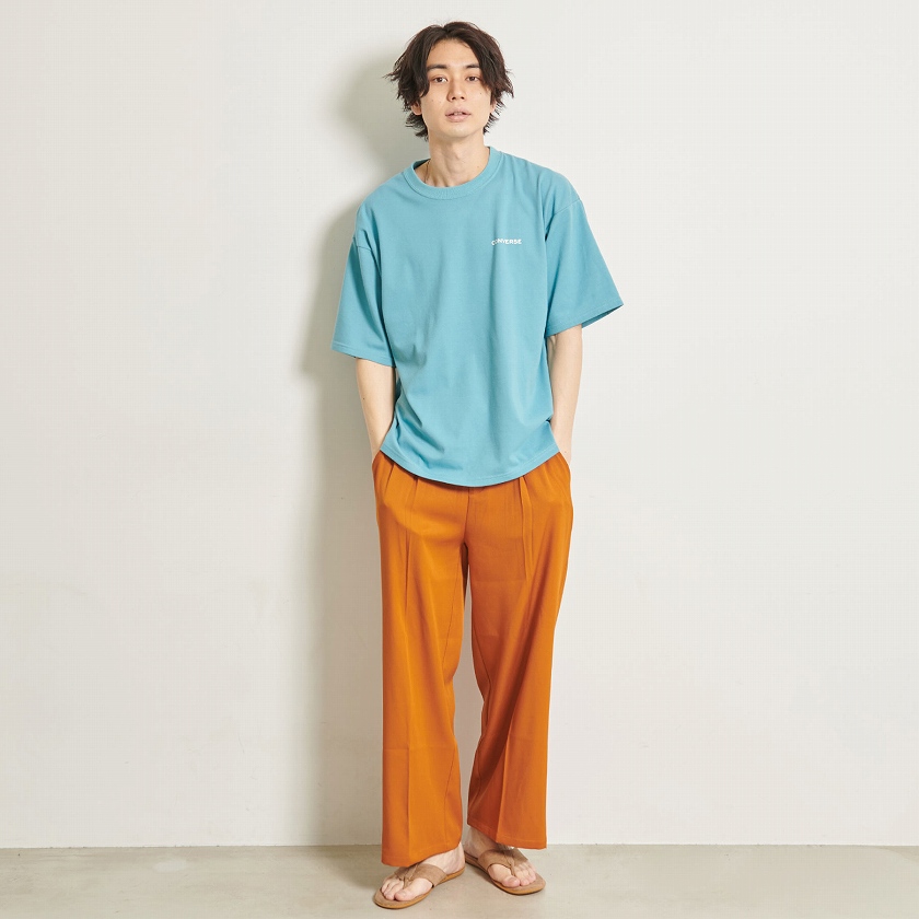 CONVERSE(コンバース)裏メッシュバックイラストプリントクルーネック半袖ビッグTシャツ/全4色