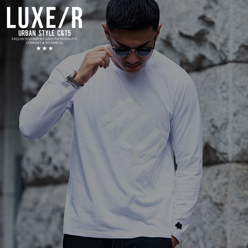 LUXE／R(ラグジュ)立体ビッグジェルロゴプリントロンTEE/全2色