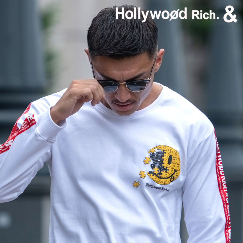 Hollywood rich.&(ハリウッドリッチ)スマイルパンクベアクルー長袖T