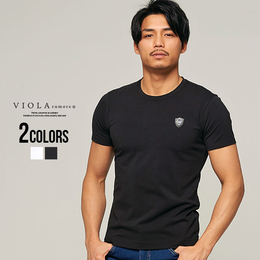 VIOLA(ヴィオラ)ストレッチ天竺クルーネック半袖Tシャツ/全2色