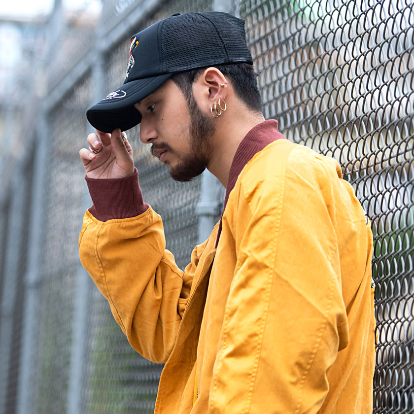 ED HARDY(エドハーディー)刺繍メッシュCAP/全3色 キャップ 黄色 イエロー ブラック 刺繍 ユニセックス
