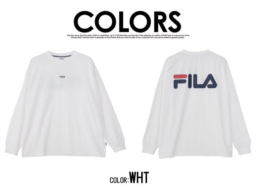 FILA(フィラ)バックロゴプリント長袖Tシャツ/全4色