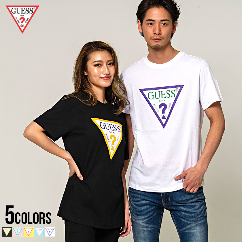 GUESS(ゲス)カラートライアングルロゴTシャツ/全5色