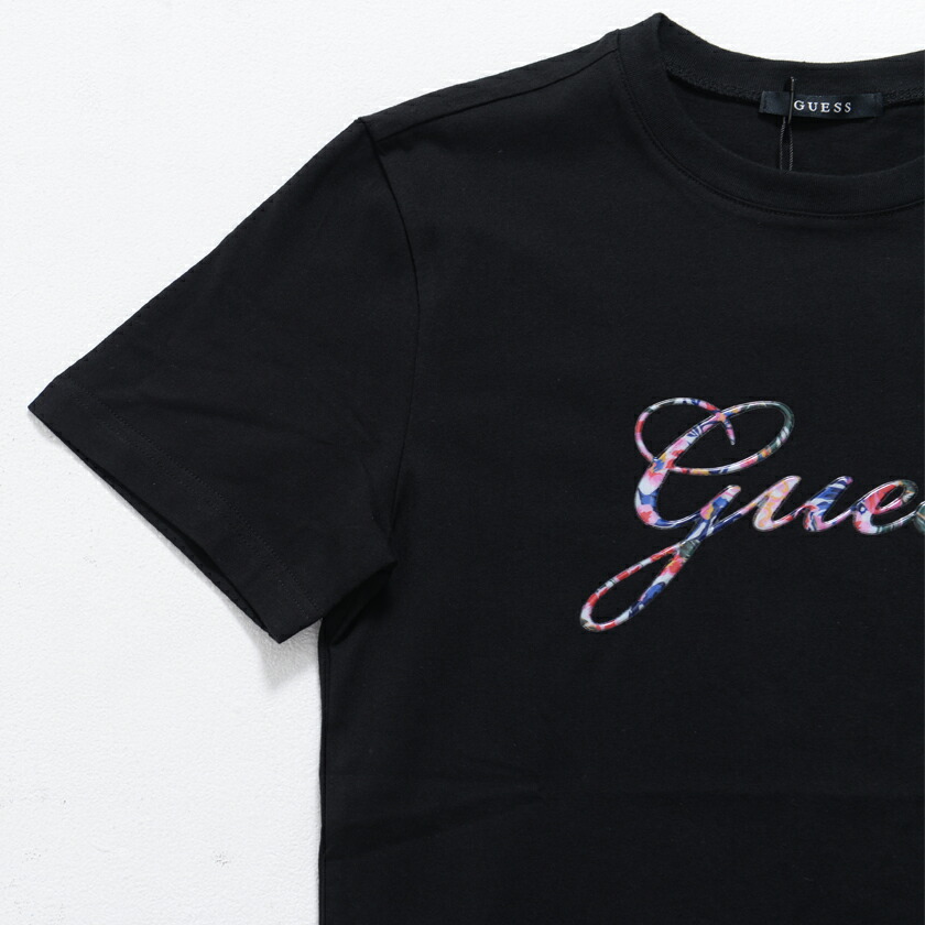 Guess ゲス フラワーシリコンプリントクルーネック半袖tシャツ 全3色