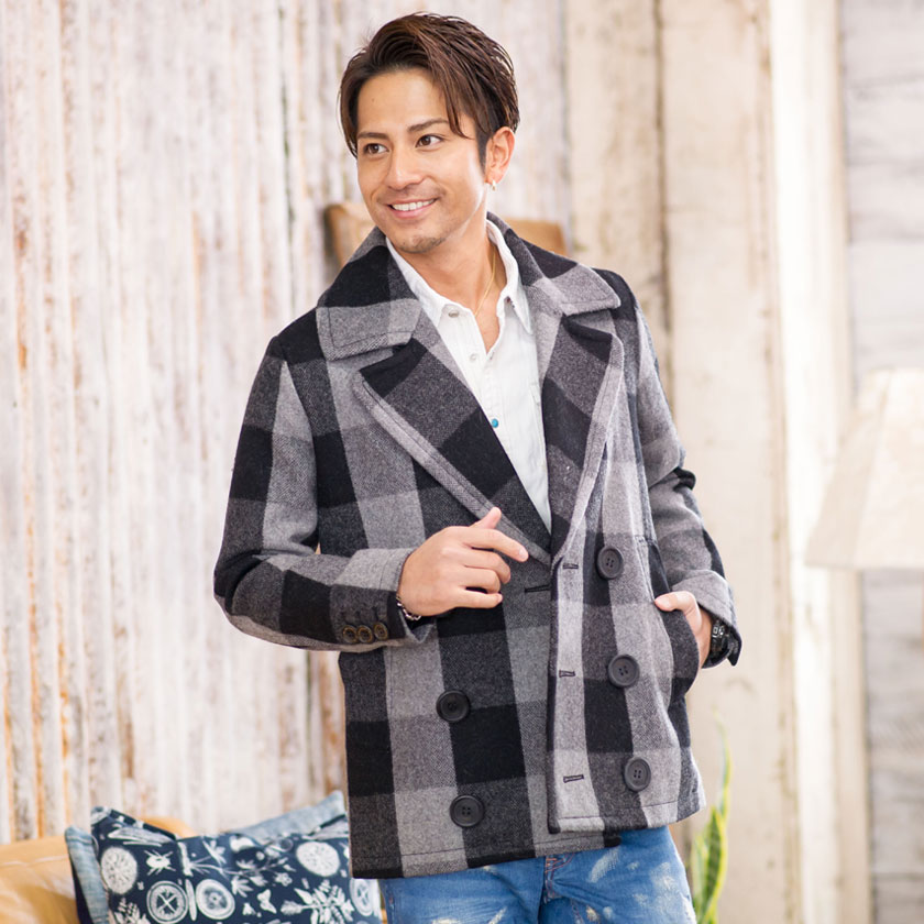 TMT(ティーエムティー)BUFFALO CHECK PEA COAT/全2色