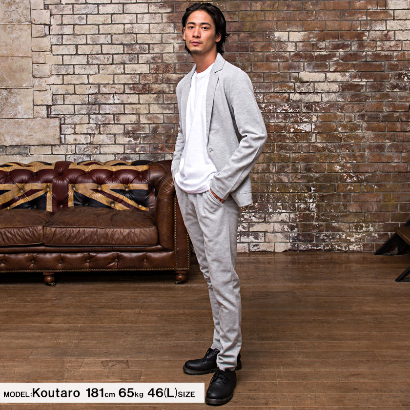 VICCI(ビッチ)カットテーラードジャケットセットアップ(フルレングスパンツ)/全3色