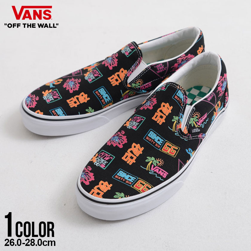 VANS(バンズ)Lifestyle Classic Slip-On (Vans Market) Black/Neon/全1色
